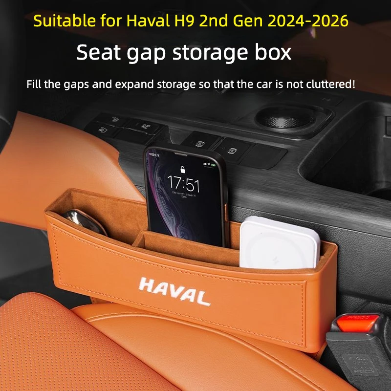 For Haval H9 2nd Gen 2024‑2026 Color‑Matched Seat Gap Storage Box Crevice Organizer Interior Mod Accessories