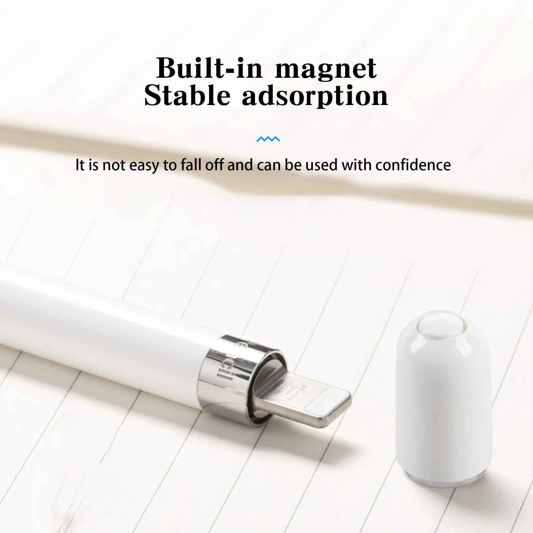 Magnetic Cap for Apple Pencil, Magnetic Replacement Protective Cap Cover for iPad Pro Pencil - White 1pc