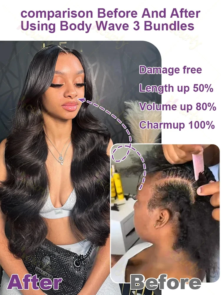 Body Wave Raw 1 3 4 Human Hair Bundles Unprocessed Human Hair Wavys Double Drawn Weft Virgin Hair Bundles Weave Extensions