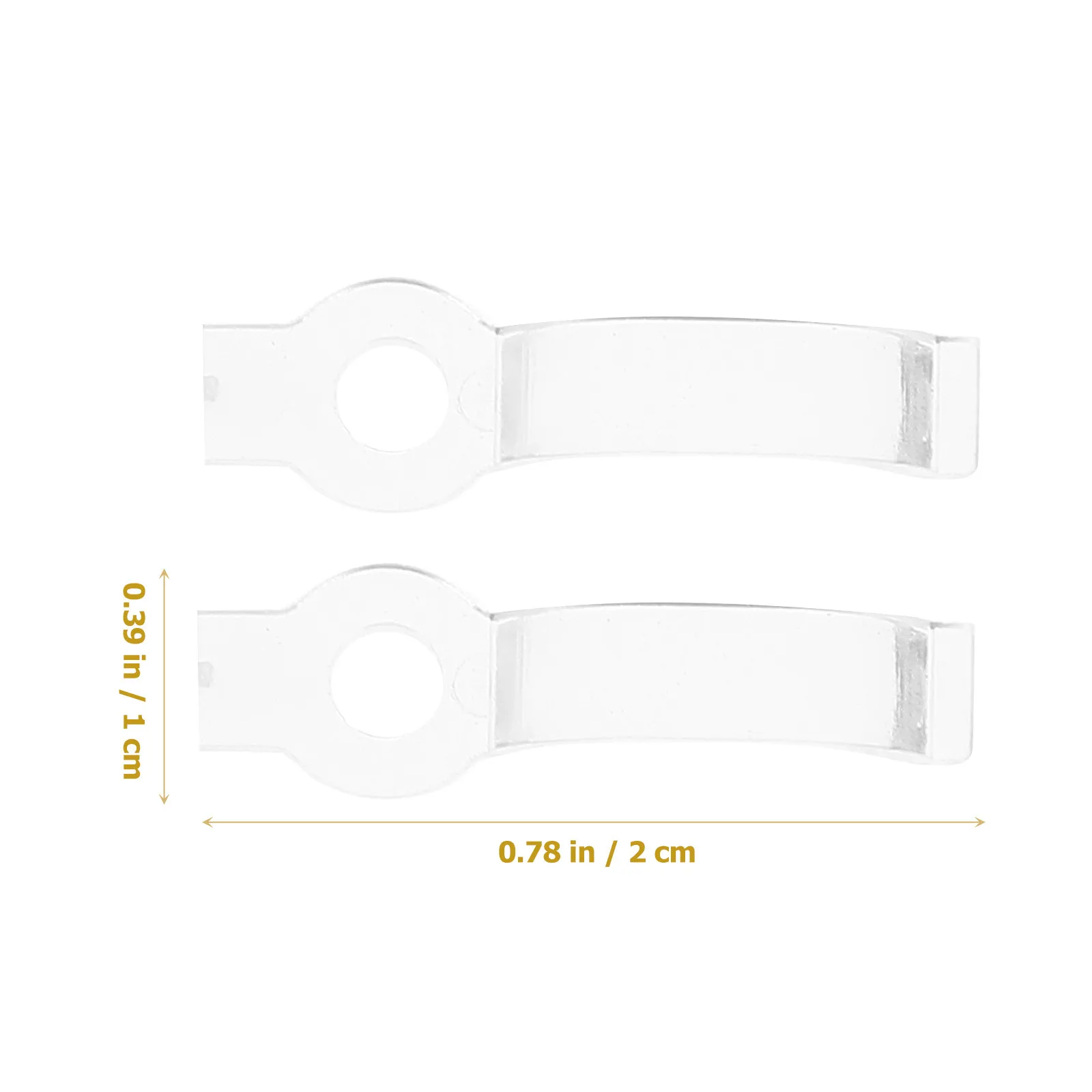 100Pcs Strip Light Attachment Clips Easy Install Heatproof Waterproof One Side Fixing Brackets for 10Mm LED Tape Smd3528 3014