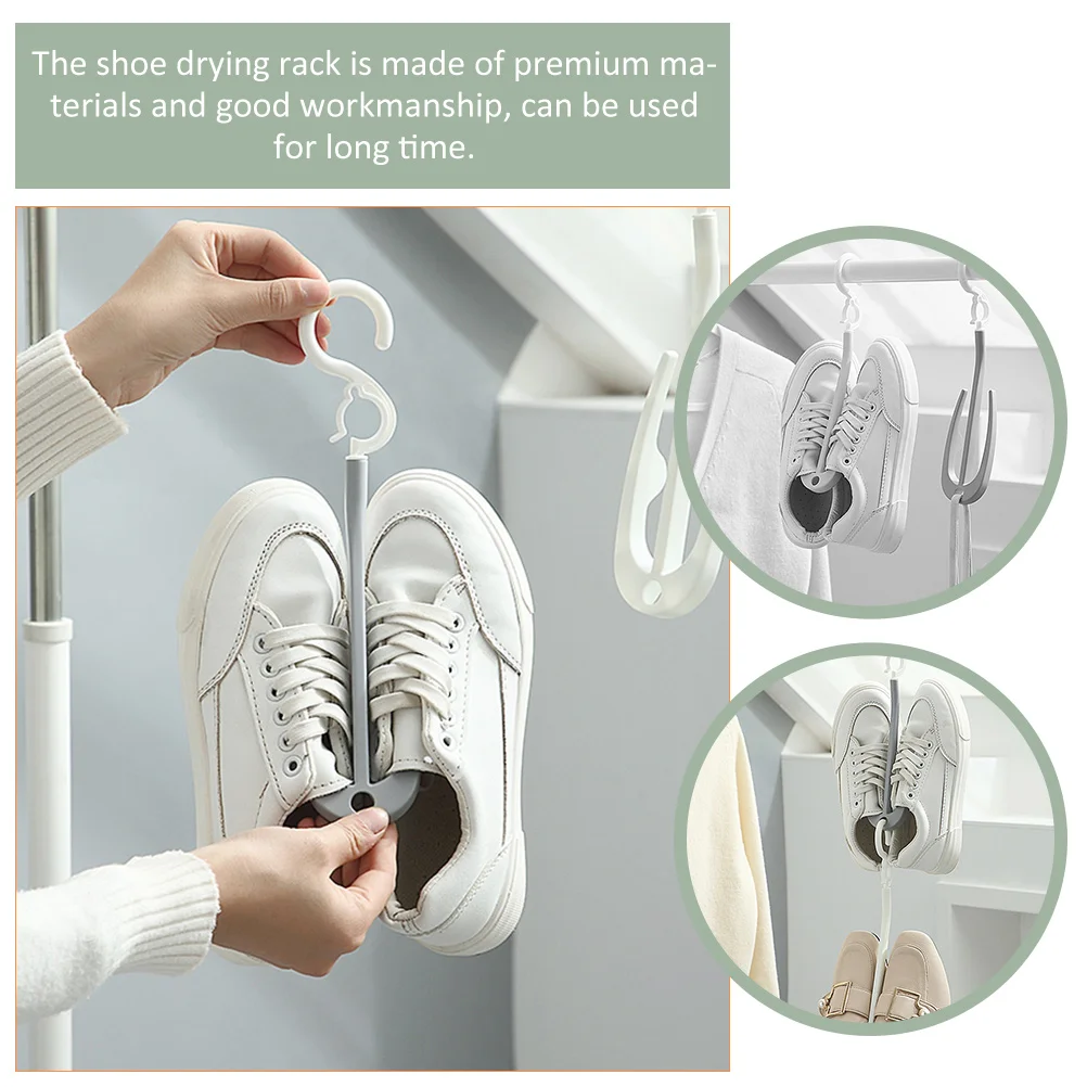 

10 Pcs Shoe Rack Racks Hanging for Drying Shoes Display Multi-functional Hook Holder Plastic Organizers