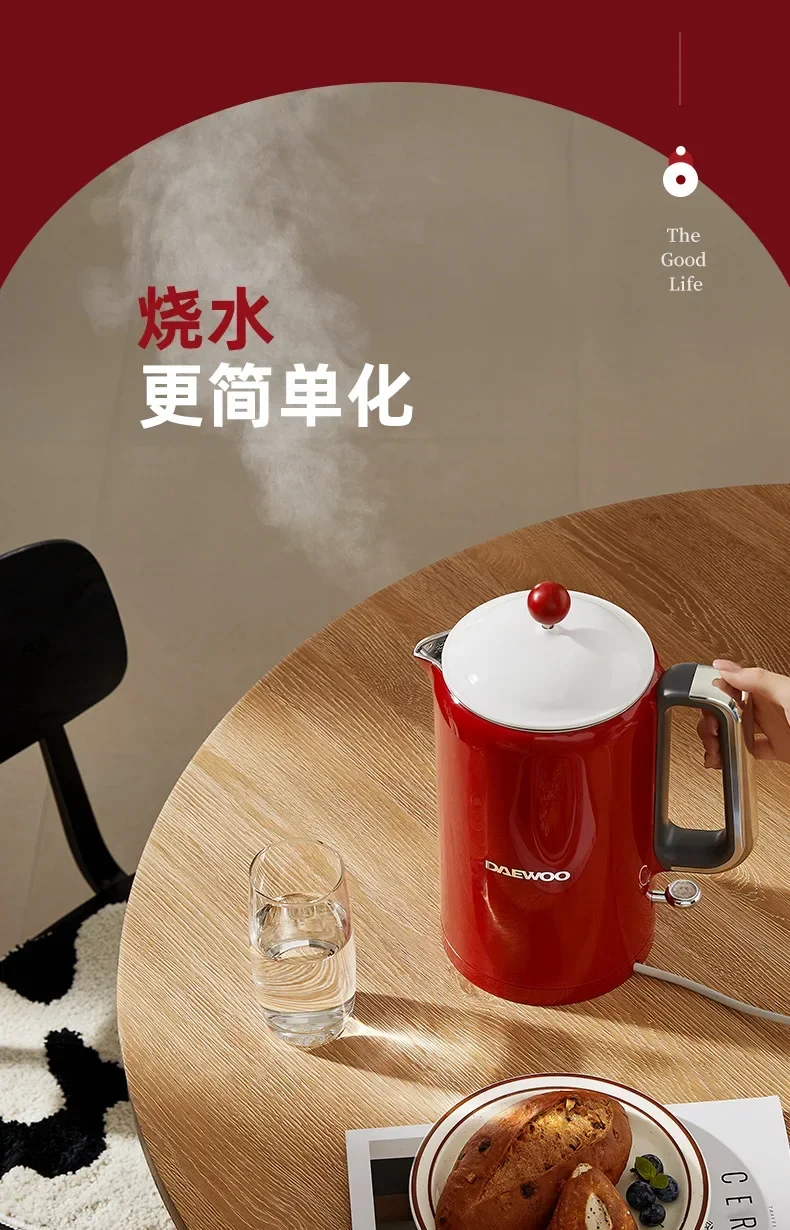 غلاية مياه كهربائية من الفولاذ المقاوم للصدأ ، غلاية ترموستاتية ميكانيكية منزلية ، عزل آلي متكامل ، جديدة