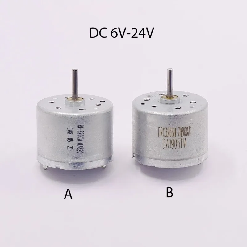 RF-320CA RC320 Micro Motor DC12V-15V Motor de juguete silencioso de baja velocidad para barredora de electrodomésticos