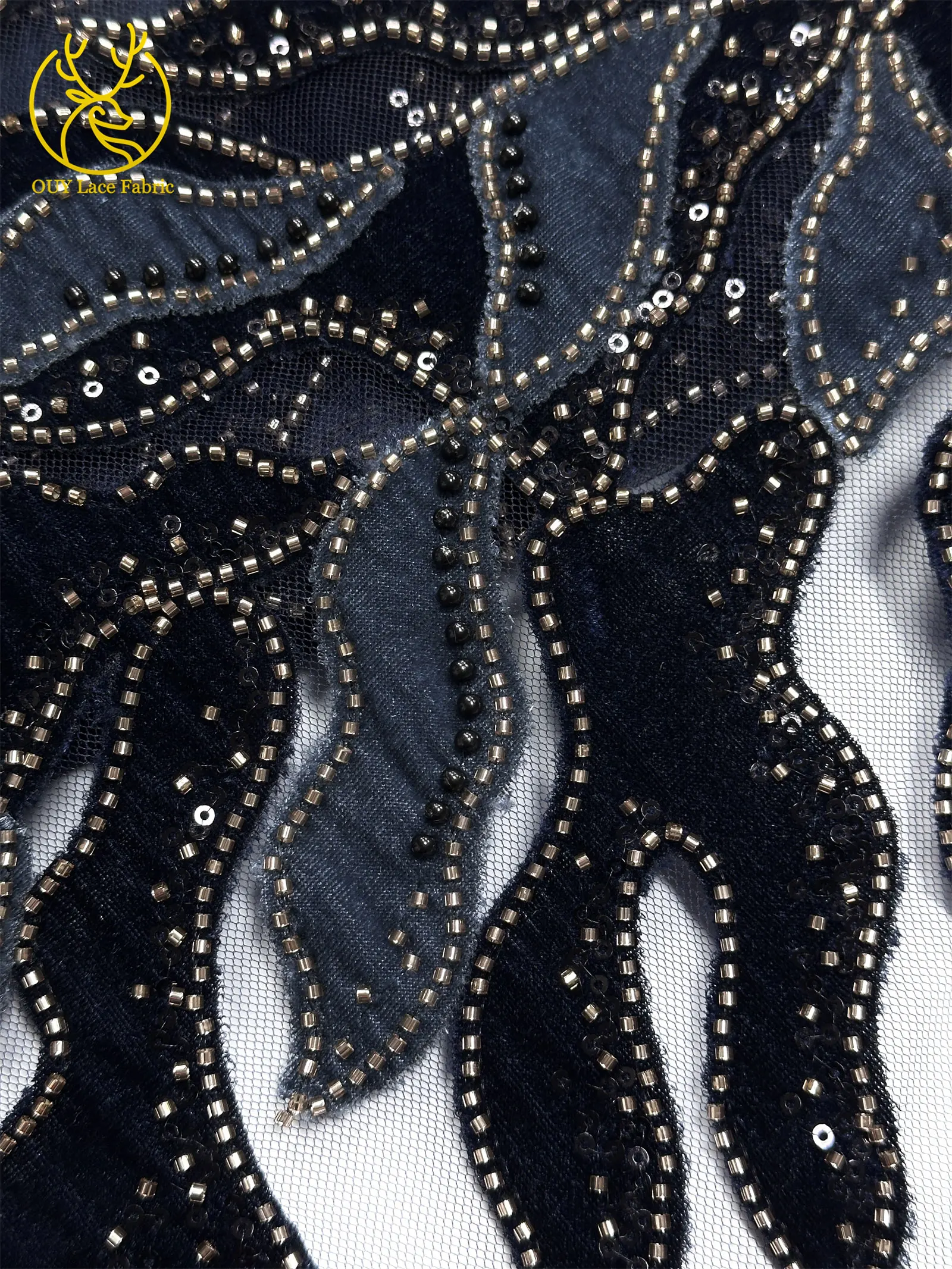Roter Samtstoff mit Perlen und Pailletten, Spitzenstoff 2026, eleganter bestickter Tüllstoff für Bräutigam, französisches Hochzeitskleid, Abendkleid, zum Nähen, 5 Yards – Detail 20