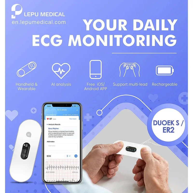 LEPU Cardiac Wireless 7 Day 24 H Ecg Machine 24 Hour Heart Monitor Test Holter Ecg With Analysis