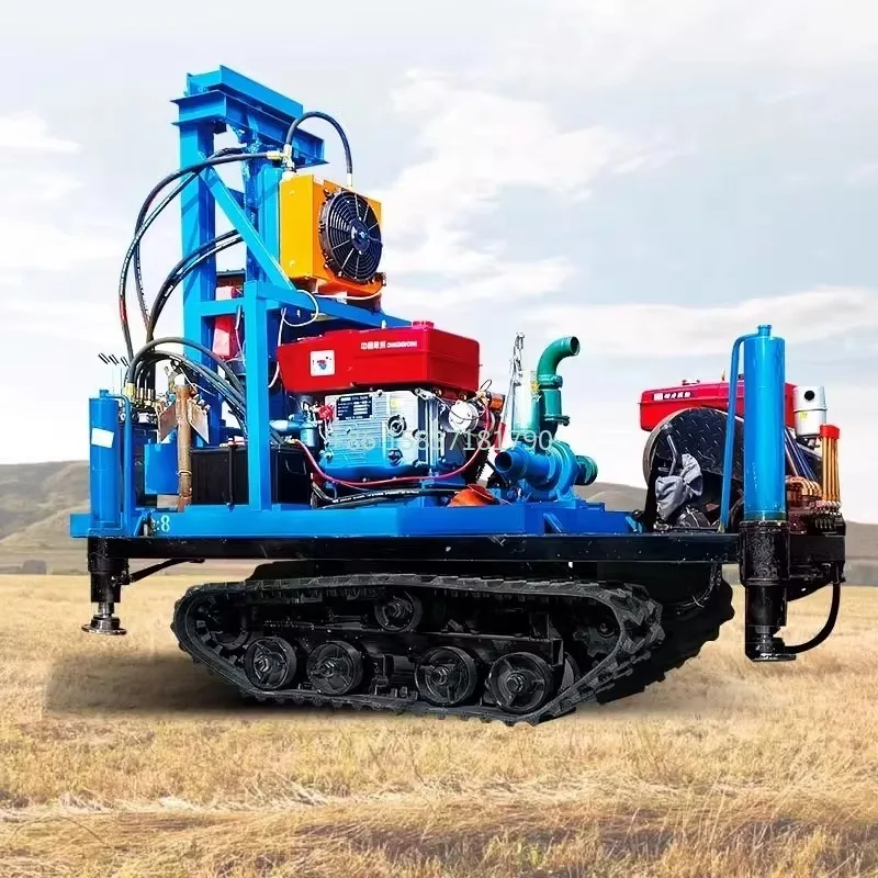 

South Africa Drilling Rig Machine 100m 120m Small Hydraulic Water Well Drilling Rig Sandy Rocky Household Drilling Equipments