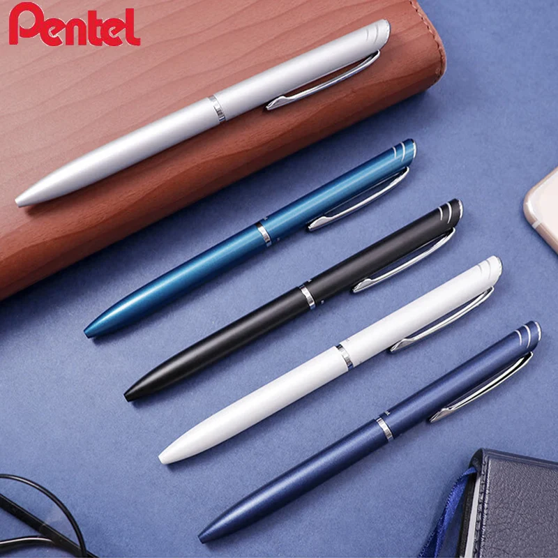 

Pentel Metal Gel Pens Retractable Needle Point Low Center of Gravity No Smudge Writing Black Pen Office School Note Taking Tools