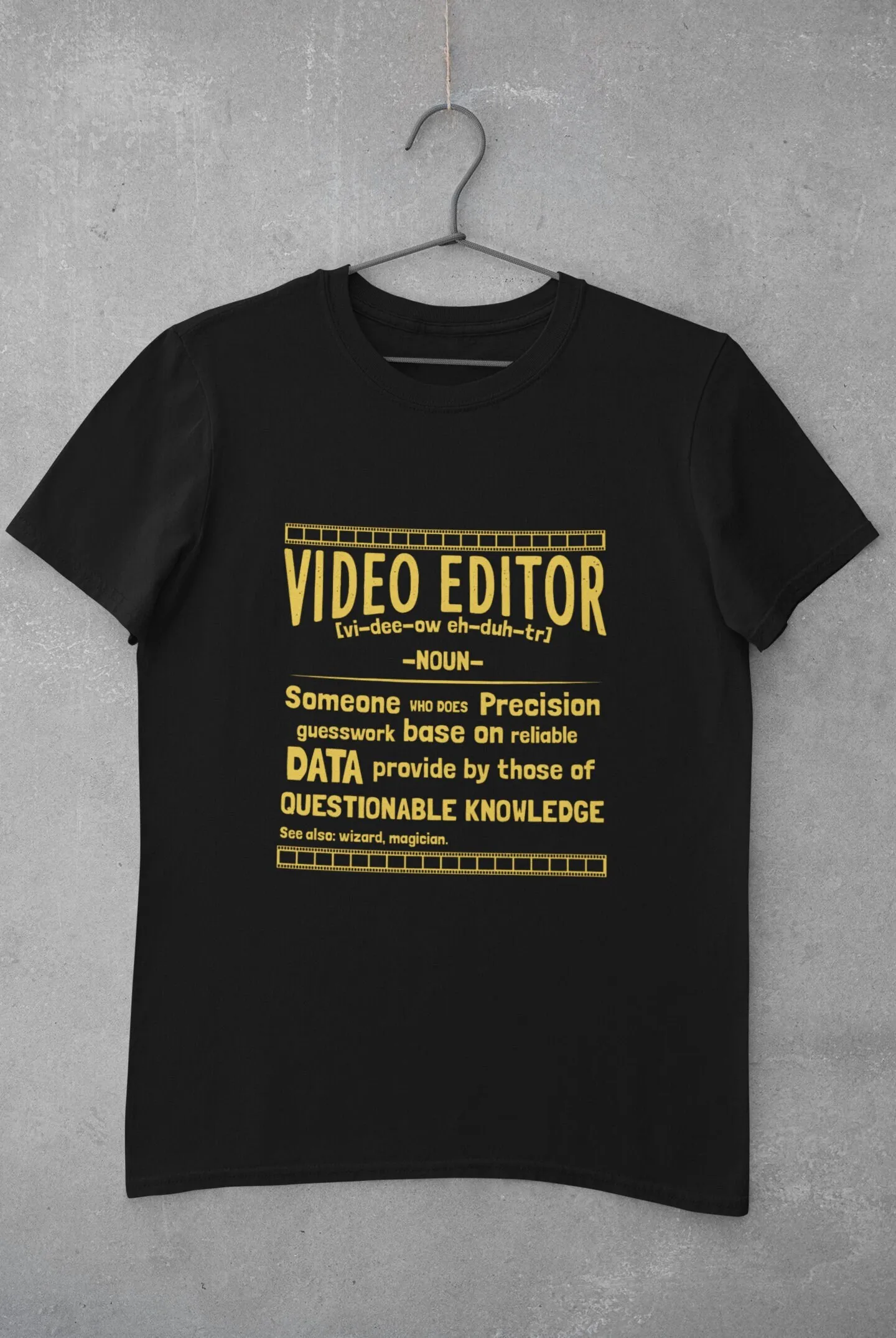 Video Editing T Shirt Videographer Editor Definition