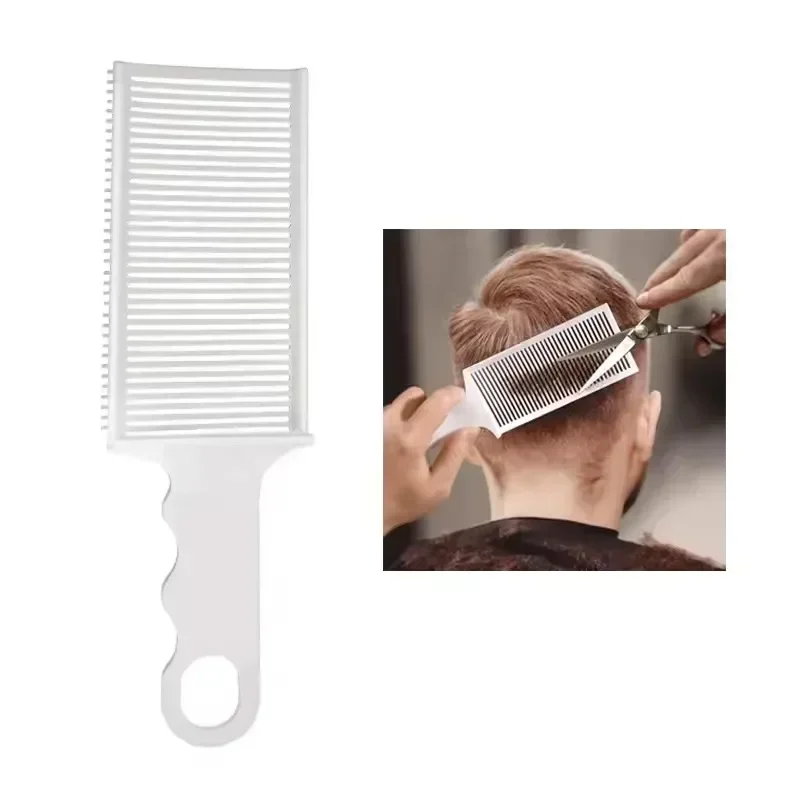 مشط احترافي لقص الشعر المسطح للرجال، فرشاة مقاومة للحرارة، أداة تصفيف الشعر في الصالونات