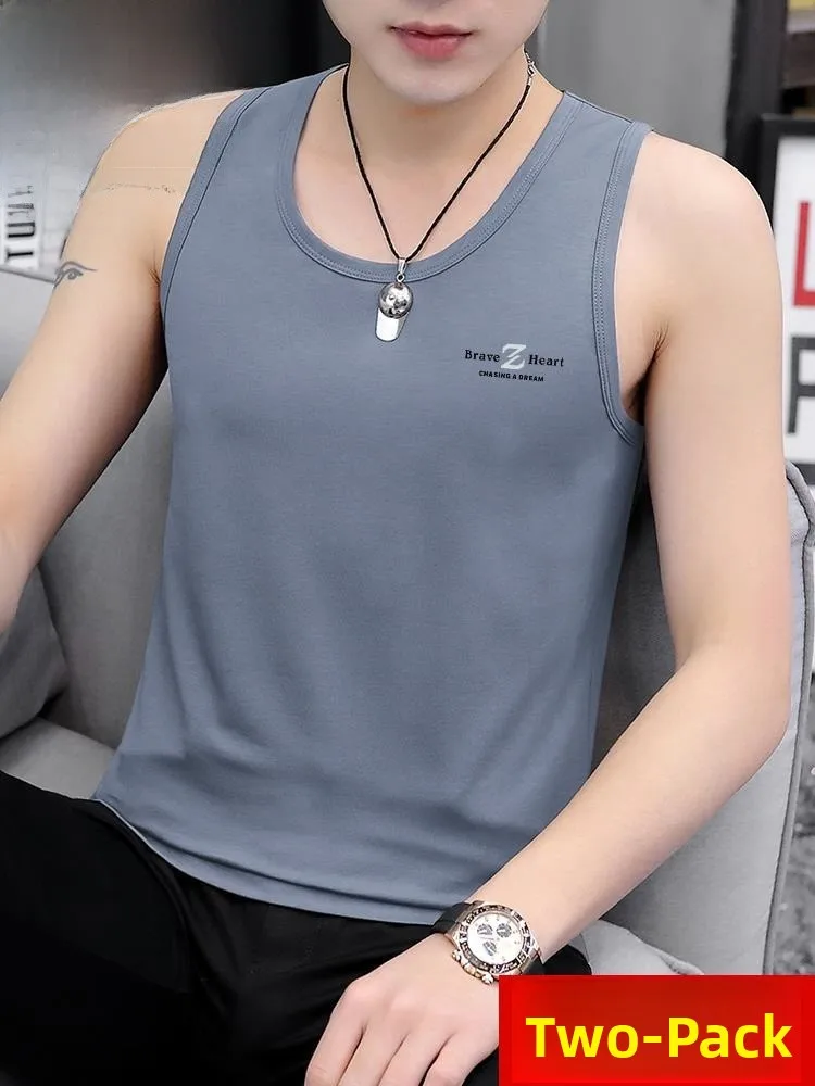 

Мужская хлопковая майка Pierre Cardin, летняя новинка, американский тренд, спортивный крой, широкие бретели, футболка