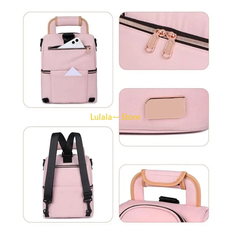 

Y4QA Large Capacity Shoulder Bag for Travel Insulated Milk Bottle Coolers Backpack