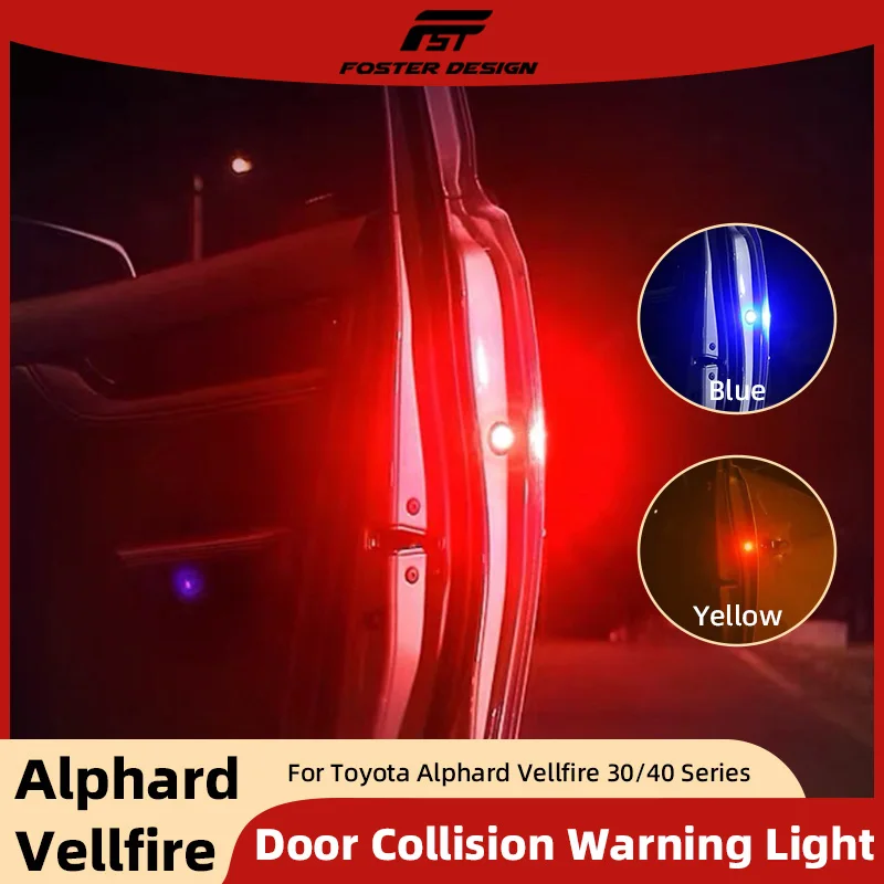 

For Alphard Vellfire 30 40 Series Car Door Collision Warning Lights 3 Colors Options Environmental Warning Light Accessories