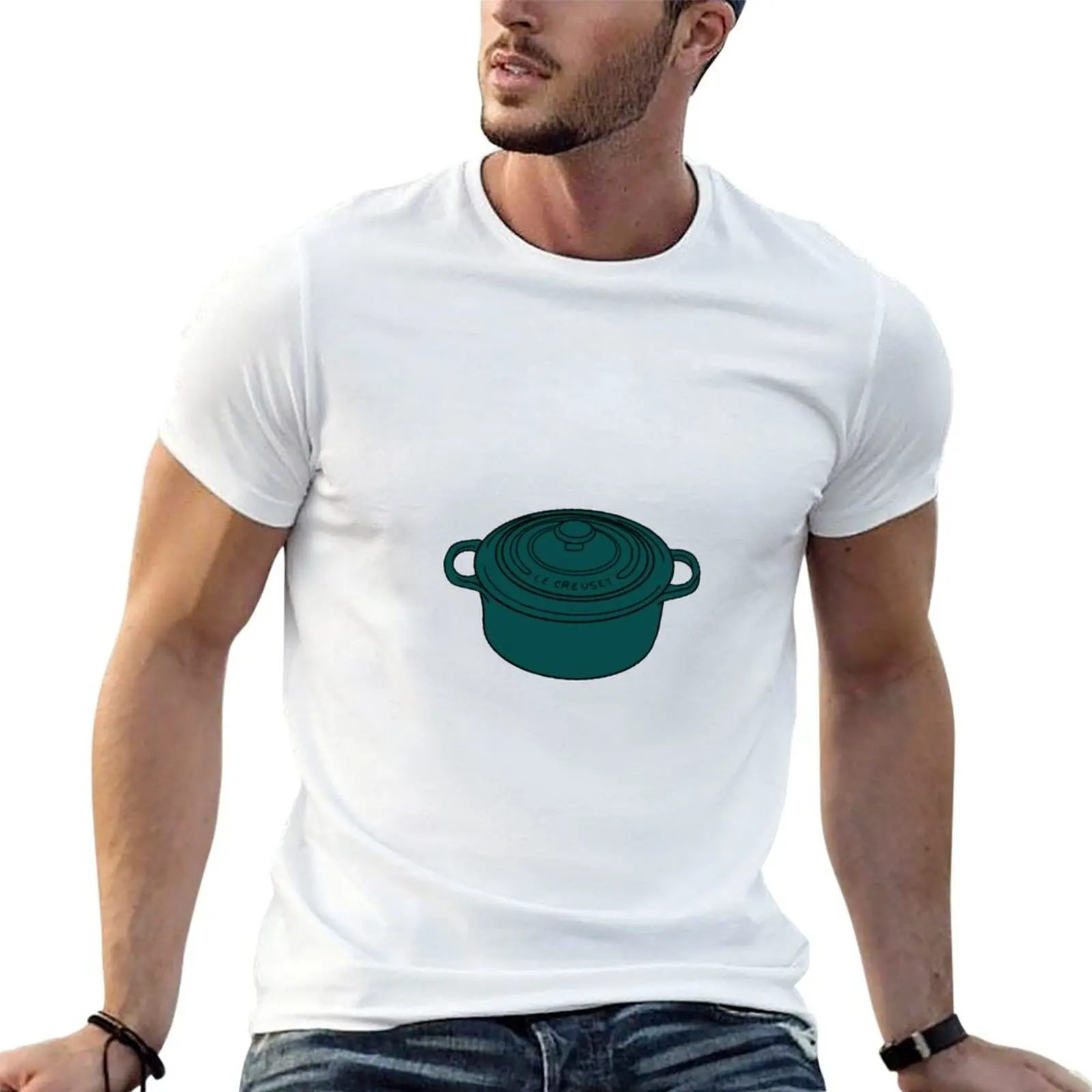 Le Cruset Dutch Oven T-Shirt t shirts for man cotton soft man t shirt summer t shirts for man slim fit T-shirt