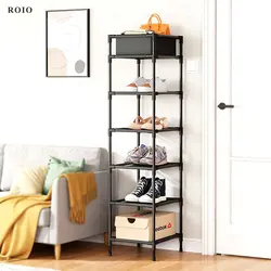 Étagère à chaussures verticale, armoire de rangement au sol, couloir de salon, étagère peu encombrante, organisateur de rangement, maison Simple, petite armoire à chaussures