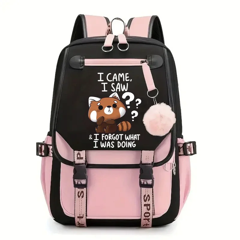 

Cute Red Panda School Bag Student Leisure Unisex Casual Backpack Rucksack