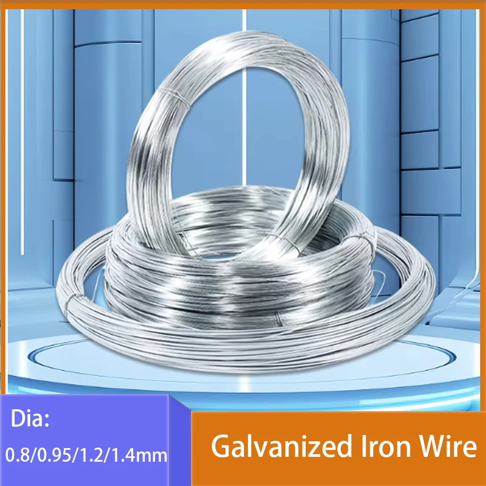 

10Meters/Rolls Galvanized Iron Wire Dia 0.8mm 0.95mm 1.2mm 1.4mm Handmade DIY Model Material Crafts Decoration Making Parts