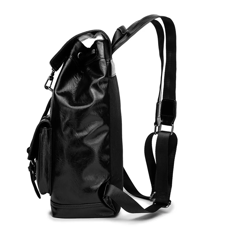 Imagem -04 - Mochila de Couro pu Masculina Mochila Escolar Mochila de Viagem Grande Capacidade Casual Alta Qualidade Combina com Tudo Estudante Masculino Moda Tendência