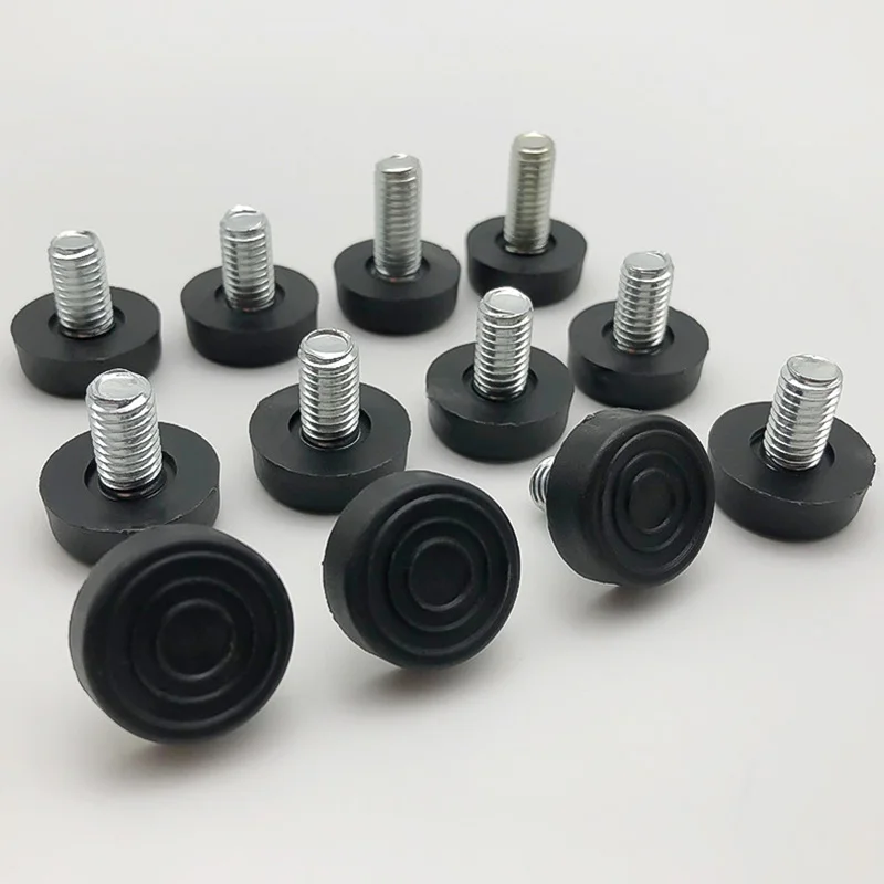 4Pcs Rubber M6 M8 Adjustable Furniture Leveling Feet Screw On Sofa Support Legs Anti Slip Leveler Foot Pads For Table Chair