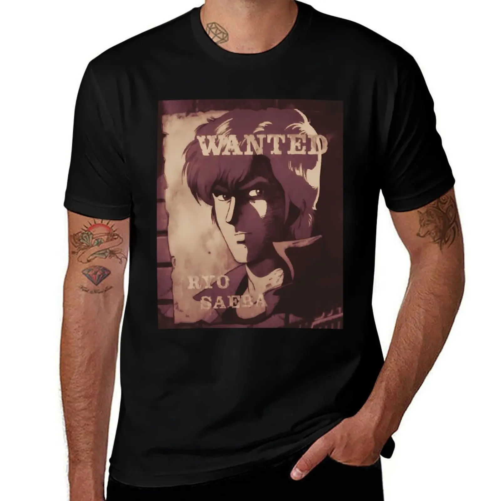 City Hunter - Wanted Ryo Saeba T-Shirt Work Outdoor for Men T-Shirt