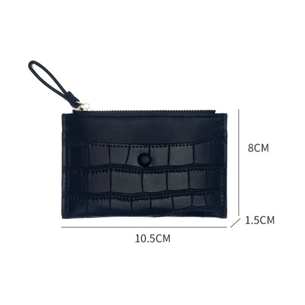 Zipper Short Wallet New Solid Color Slim Money Bag PU Leather Coin Purse Men