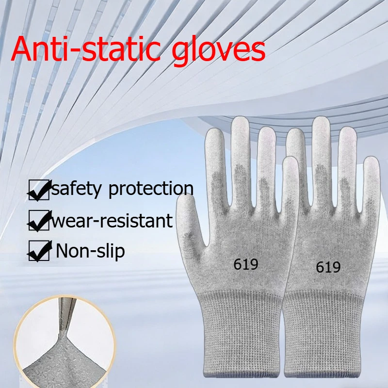 

Anti Static Carbon Fiber Labor Protection Gloves Thick and Wear-resistant Safety Protective Glove Suitable for Factory Workshops