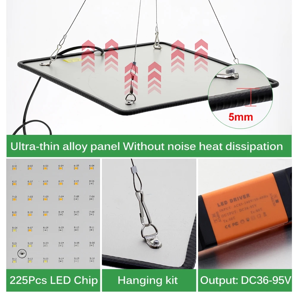 2500W LED Grow Light Full Spectrum Phyto Lamp AC85-240V EU US Plug For Greenhouses Indoor Led Plant Lamp For Hydroponic