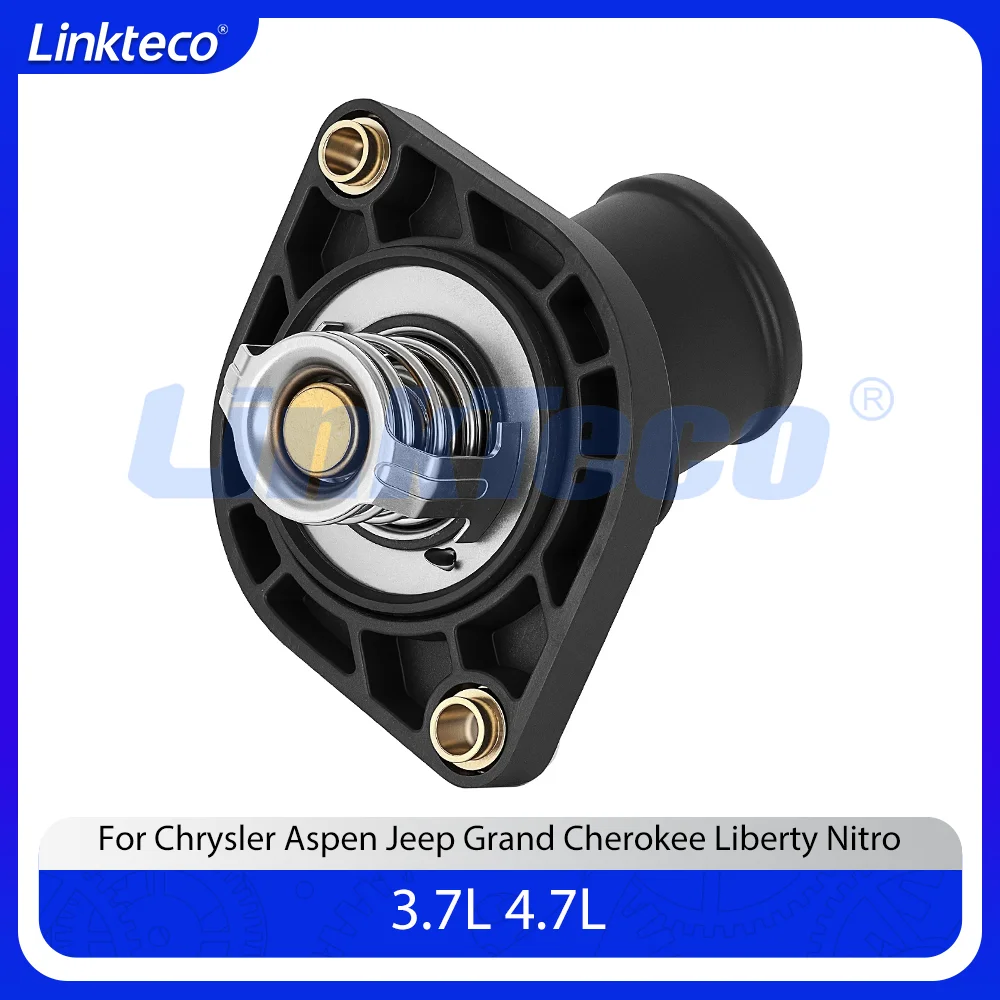 Piezas de motor conjunto de carcasa de termostato compatible con 3,7 4,7 L EVA EVC para Chrysler Aspen Jeep Grand Cherokee Liberty Nitro 53020887AB