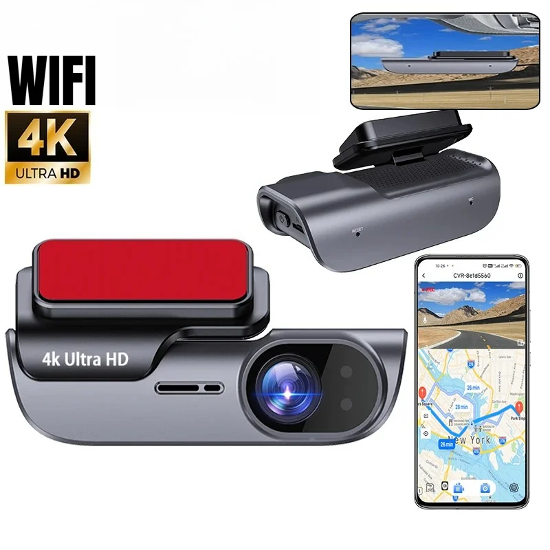 

3840*2160P 4K Ultra Car Recording Full HD Dash Cam Car DVR Built-in WiFi Car Video Recorder With Night Vision Camera Video