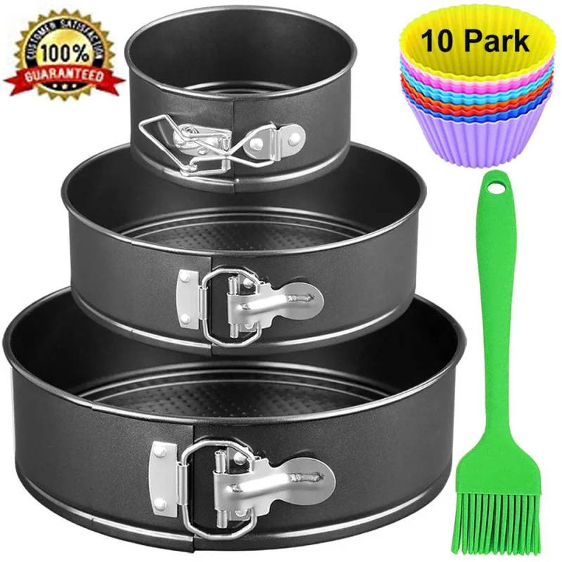 

14-piece Round Bakeware Set Not Sticky Lock Bakeware Set Cake Baking Tools Baking Tools for Cakes Cake Stand Set Cooking Tools