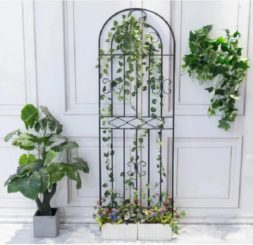 Cercas de jardín para plantas trepadoras y pérgola de flores, enrejado de plantas de Metal, muebles de jardín, valla exterior de hierro de alta calidad