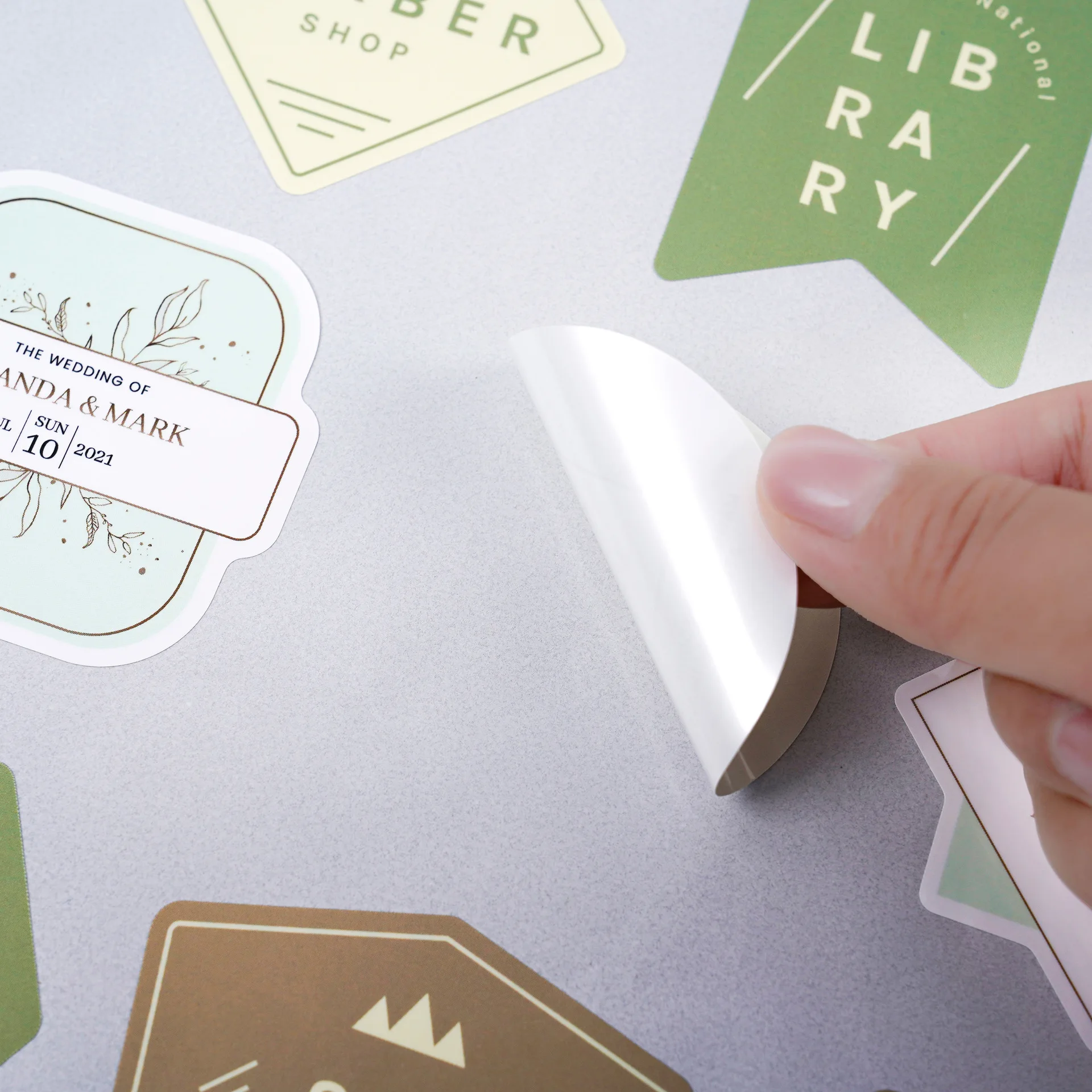 맞춤형 다양한 모양 색상 선물 씰 포장 스티커 친환경 식품 포장 가방 병 또는 항아리용 데코레이션