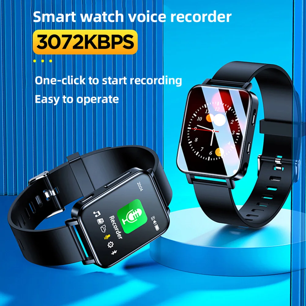 Wristband Digital Voice Recorder 16G 32G Wrist Watch 192kbps Audio Recording Dictaphone OLED Screen MP3 Player for Business