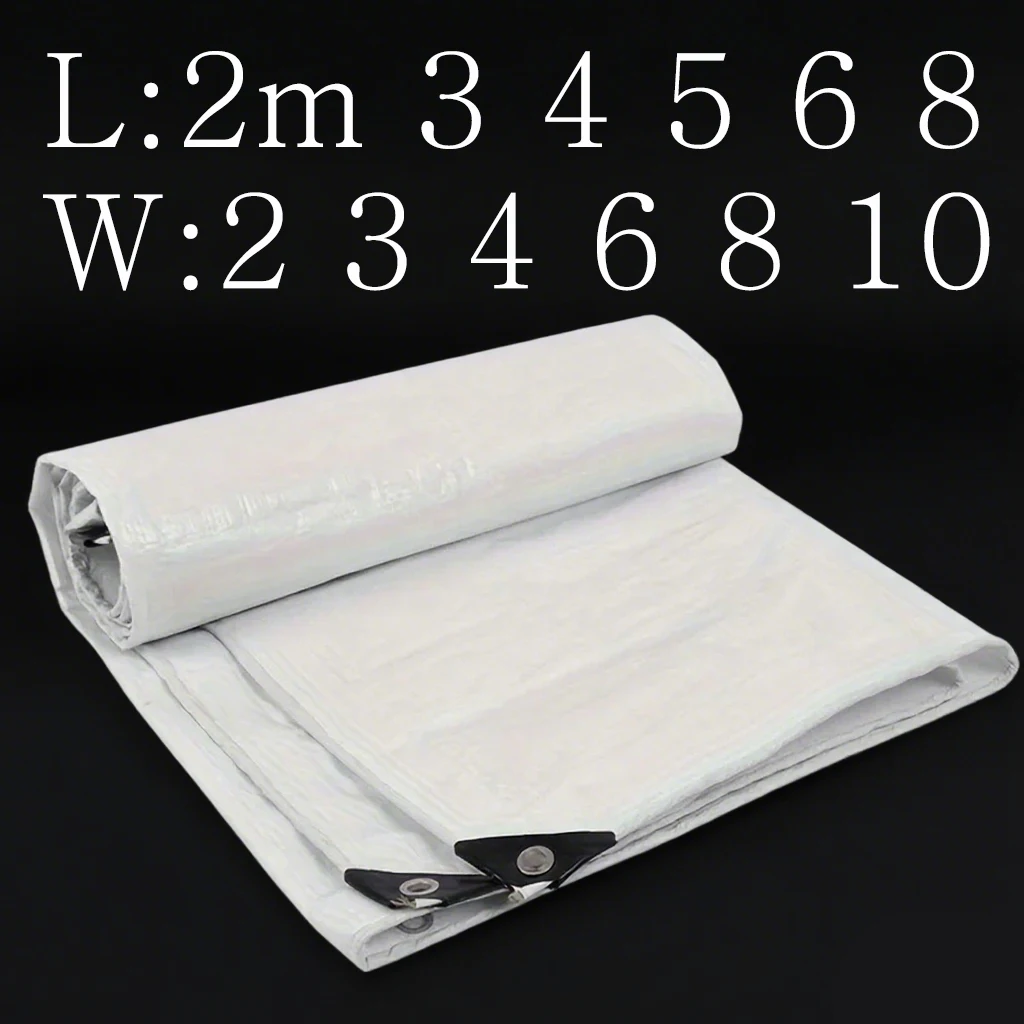 

Большой белый брезент на заказ 3x5 6 4 8 м * 8 10 12 уличная палатка солнцезащитный козырек парус тент лагерь брезент водостойкий УФ дождевик навес