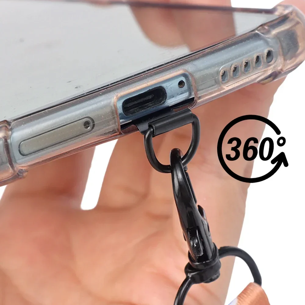 1-4Pcs Metal Mobile Phone Lanyard Patch Universal Stainless Steel Card Ultra Thin Anti Lost Smartphones Hanging Rope Tab Clip