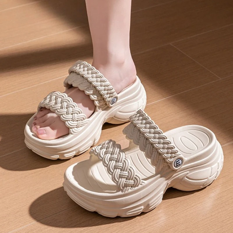House Cloud Slipper Wedges Clog Woman Sandal Flip Flops Beach Home Shoe Heel Platform Female Slides Garden Ladies Outdoor Soft