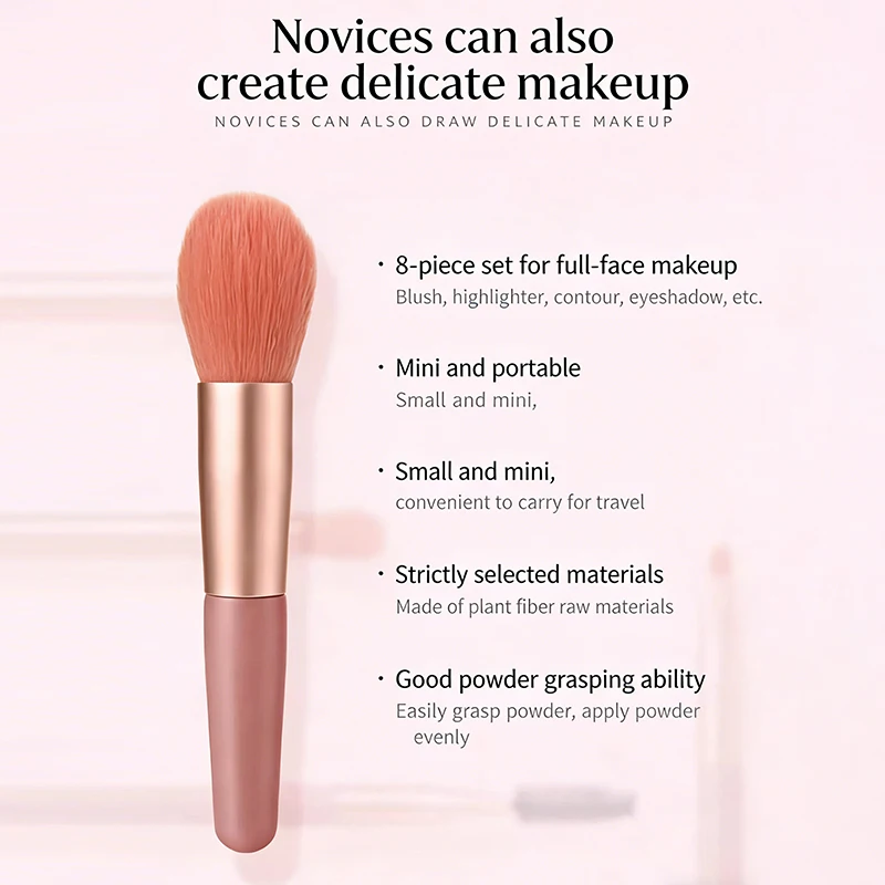 【M】8Pcs Makeup Brush Set Makeup Concealer Brush Blush Loose Powder Brush Eye Shadow Highlighter Foundation Brush Beauty Tools