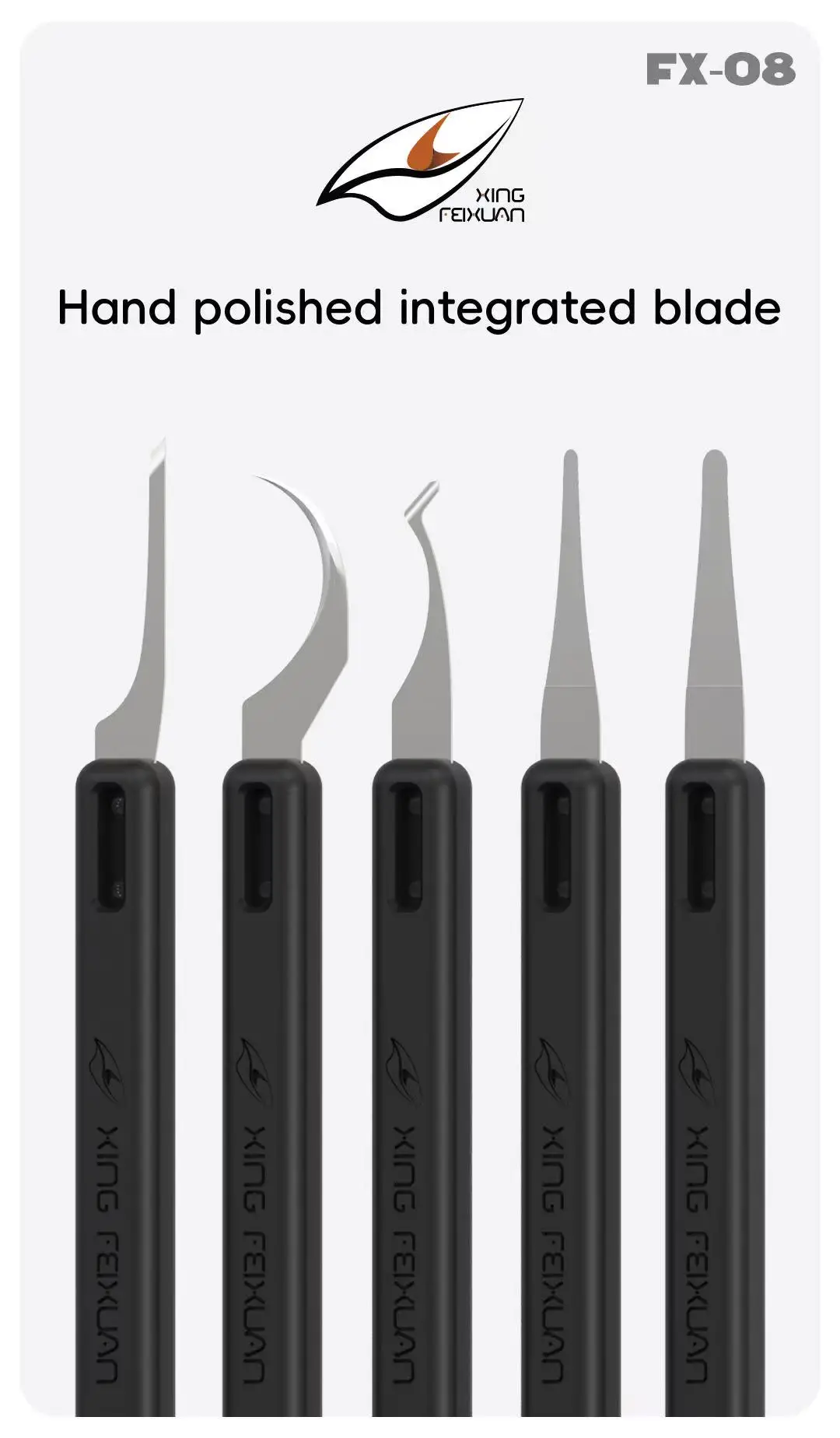 

FX-08 5 In 1 Multifunction Blade Set Anti-heating Glue Removing Hand Polished Intergrated Blade for Phone Motherboard Repair