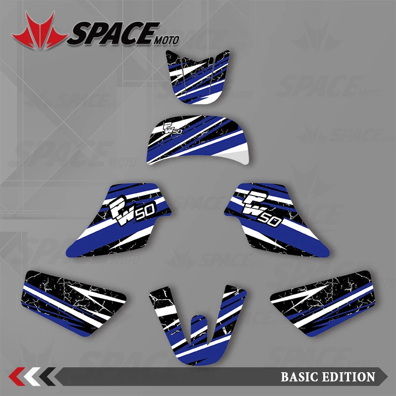 

SPACE Full Graphics Decals Stickers Motorcycle Background Graphics Kits For PW50 PW 50 All Year