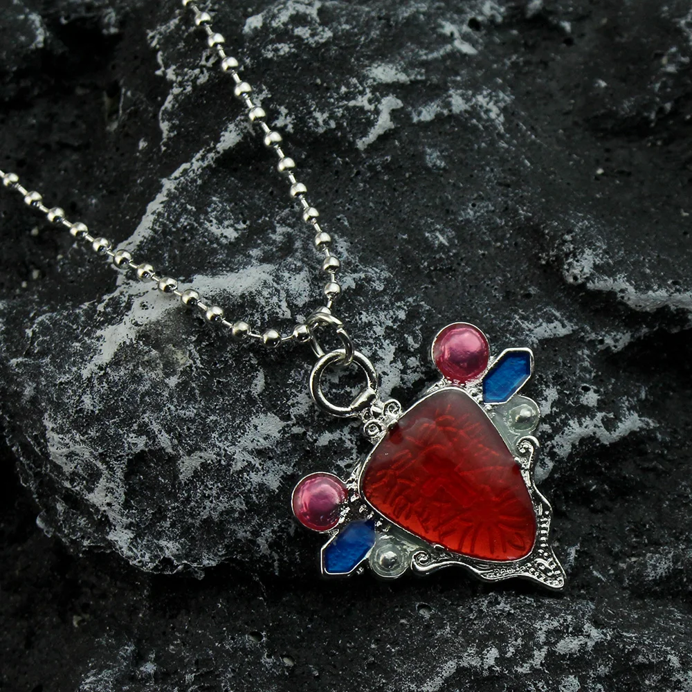 Anime JOJOS BIZARRE ADVENTURE Halskette Roter Stein von Aja Cosplay Anhänger Halskette Kette Choker Halsketten Charms Schmuck Damen Herren – Detail 4