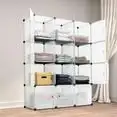 

Diy Cube Storage Organizers 14''X 14''(12 Cubes), Clothes Cube Organizer Storage, 12 Storage Cube Organizer W/Doors, Square