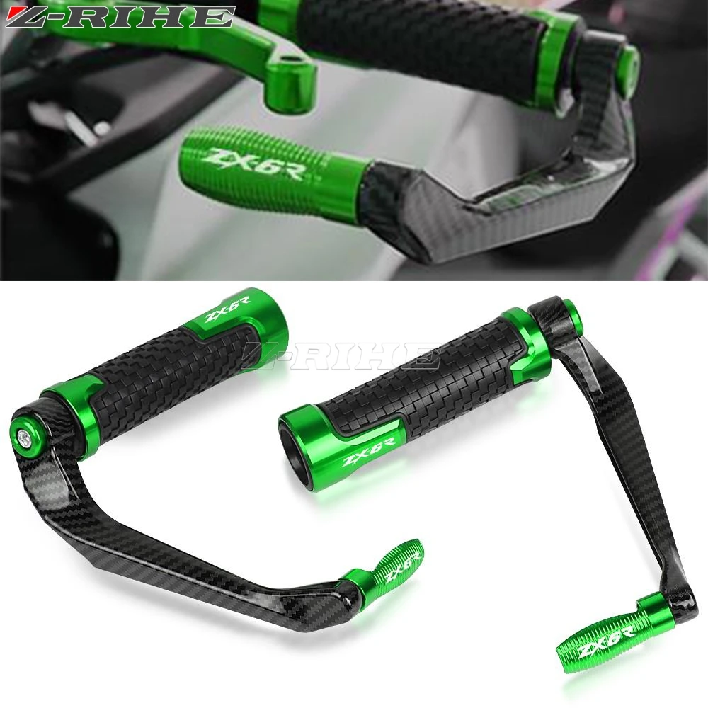 

ZX6R Motorcycle Handlebar Grips And Levers Guard Protector For Kawasaki ZX-6R 2007 2008 2009 2010 2011 2012 2013 2014 2015 2016