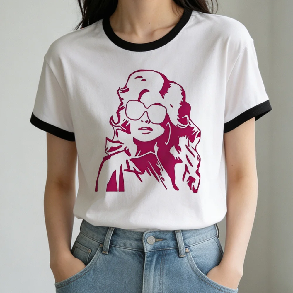Dolly Parton t-shirt shoujo Retro 2000s baddie meme t shirt 80s clearance sales cheap korean fashion goth