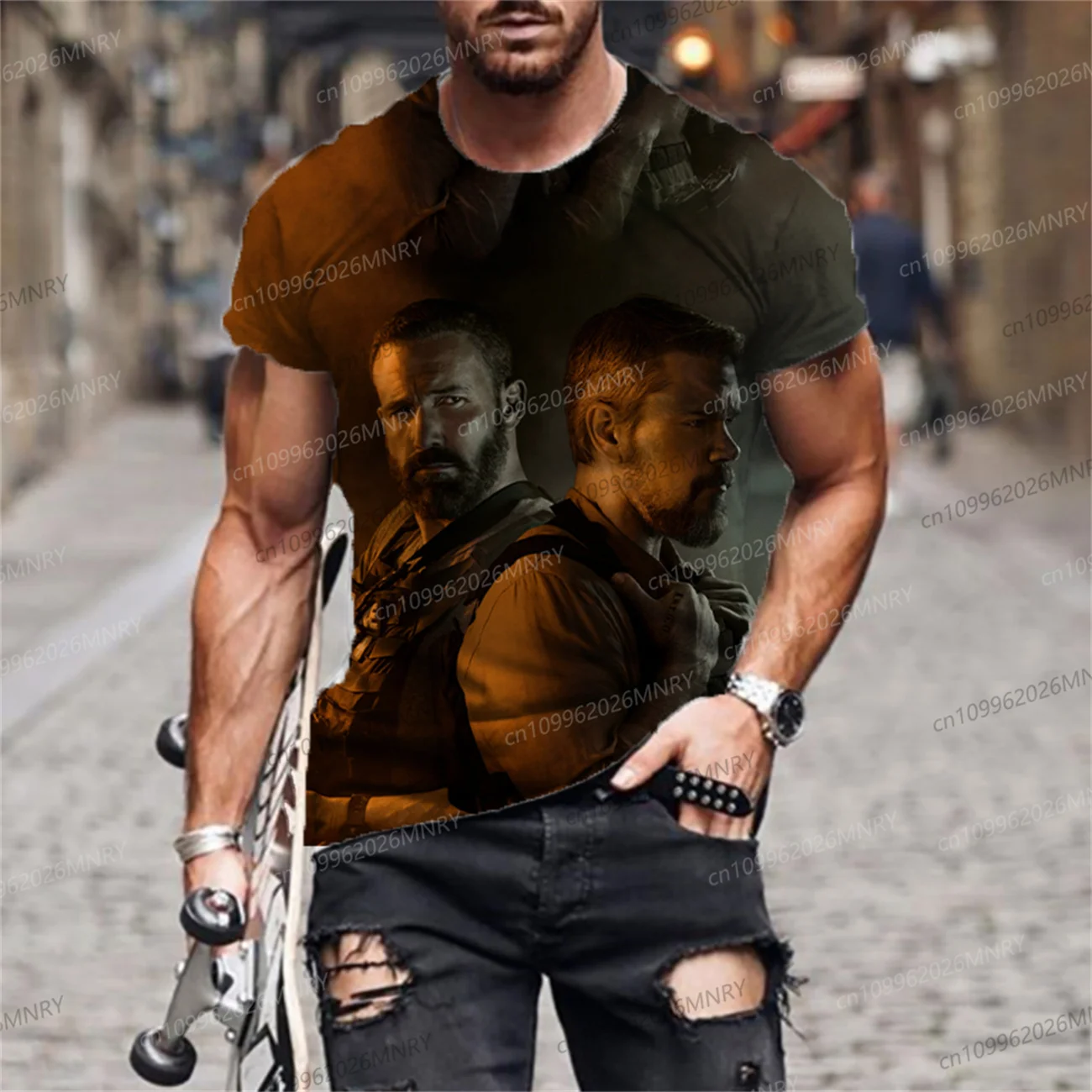 

Футболка с 3D-принтом по фильму «Рип» с Мэттом Дэймоном и Беном Аффлеком, детская футболка, мужская футболка, уличная мода, женская футболка с круглым вырезом и короткими рукавами в стиле Y2K