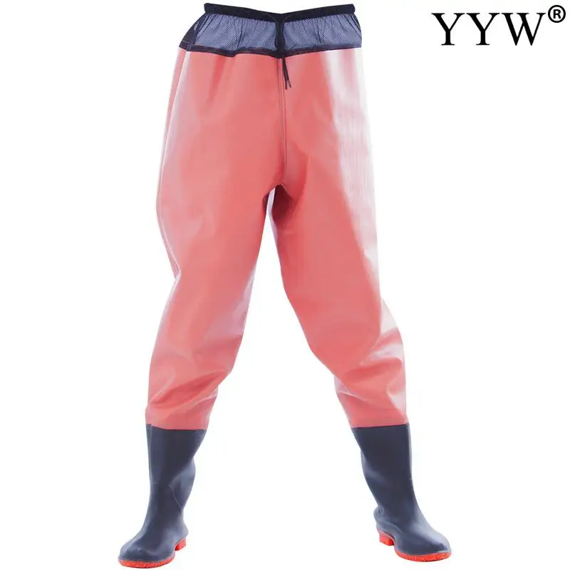 Fishing Waist Waders Pants Rain Boots Oxford Sole Waterproof Hunting Wading Trouser Adult Men Women Fishery Gear Fishing Apparel