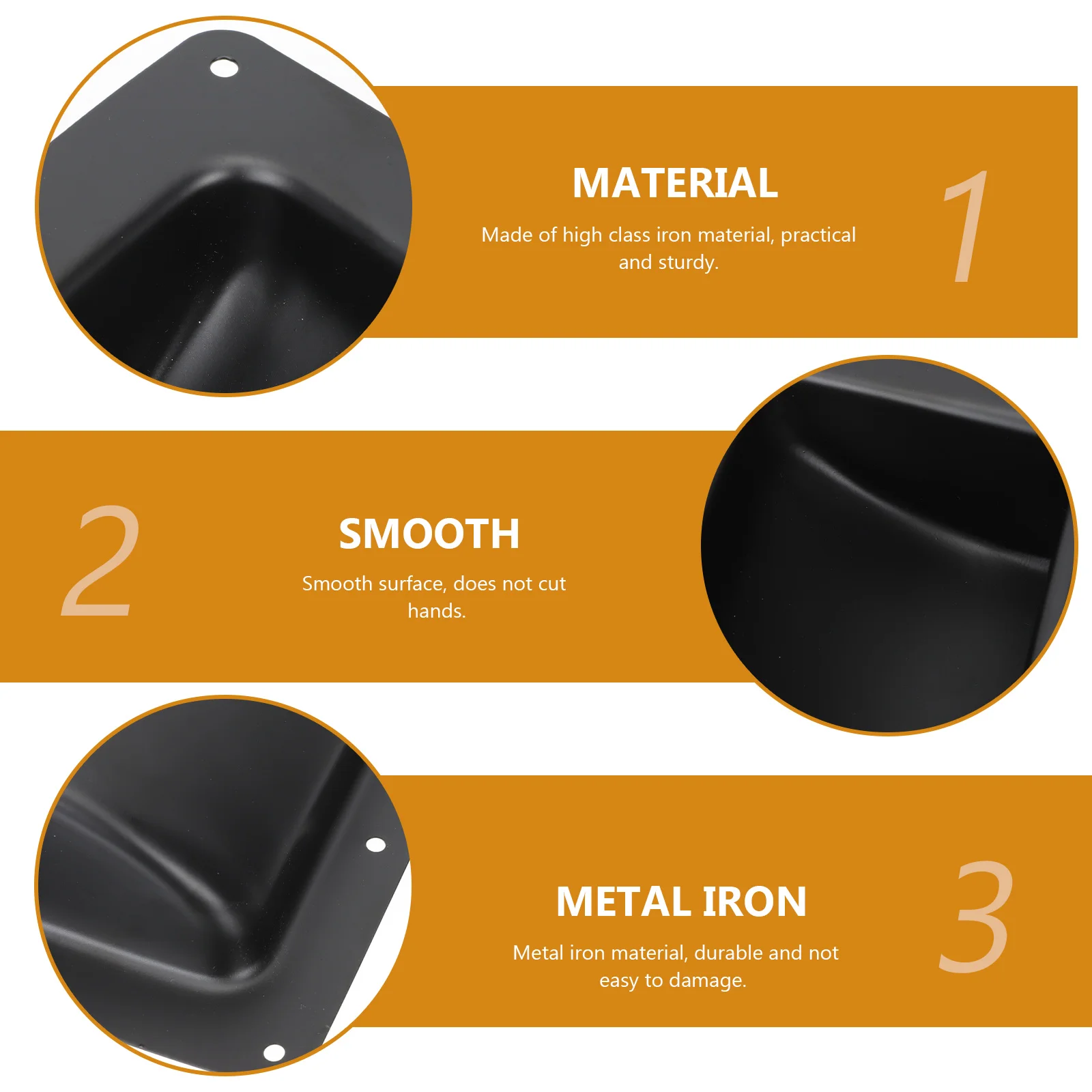 

Iron Speaker Handle Heavy Duty Durable Black Loudspeaker Stage Sound Box Supply Smooth Surface Fits All Speakers Safe Carrying