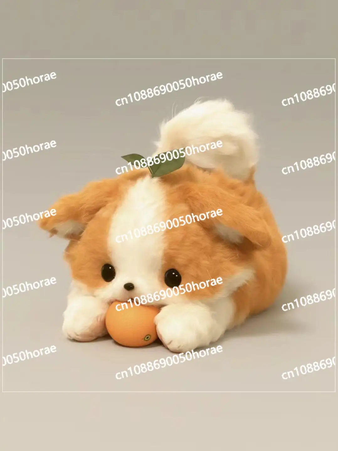 Next Road Orange Puppy Doll Super Cute Coming Furry Warm Healing Company Xiaohongshu Same Style