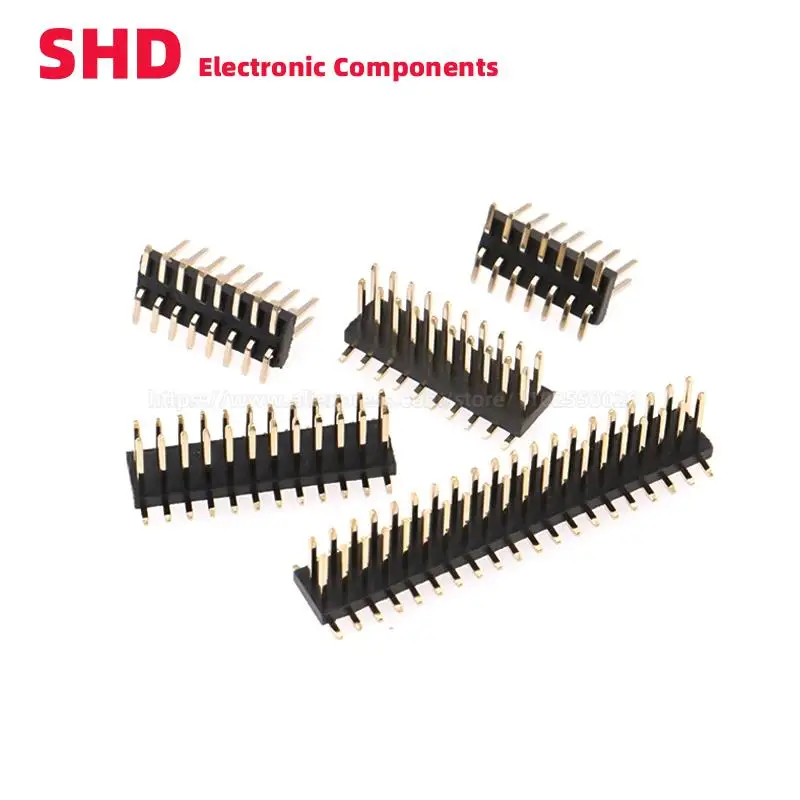 20PCS 1.27mm SMD SMT 2*3-40Pin Double row 3p 4p 5p 6p 7p 8p 10p 12p 15p 20p 25p 30p 40p 50p Male Connector Strip Pin header