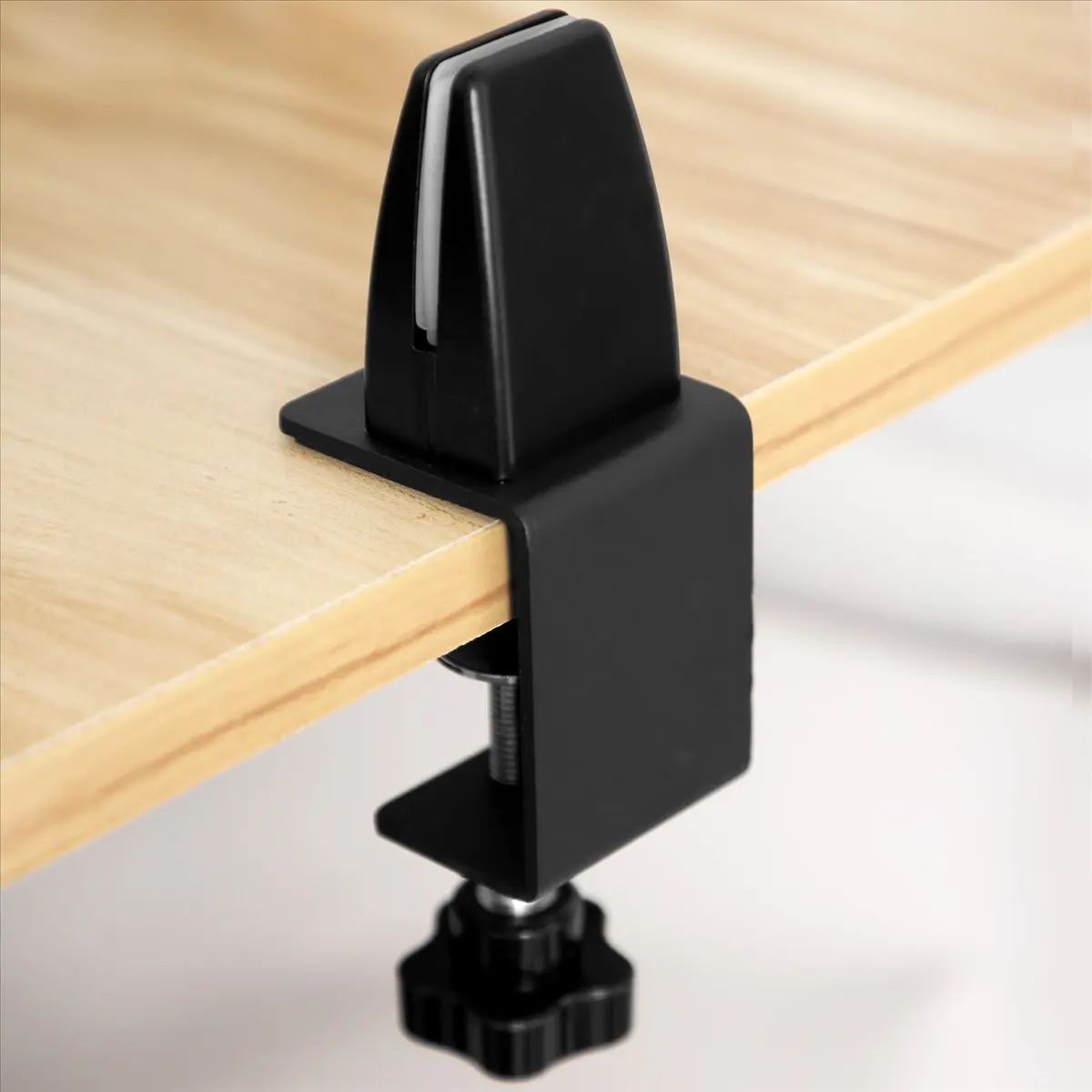 AT63 2 Pcs Office Desk Divider Clamp Privacy Screen Clip Holder Bracket Partition for Table Black