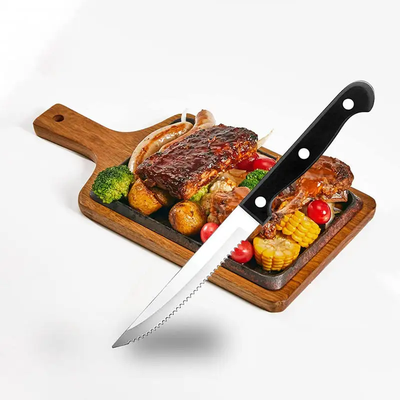 1 ~ 16 قطعة سكين لحوم الفولاذ المقاوم للصدأ حاد مسنن عشاء السكاكين السكاكين شواء مطعم أدوات المائدة قطع اللحوم الخبز الفاكهة سكاكين لحم