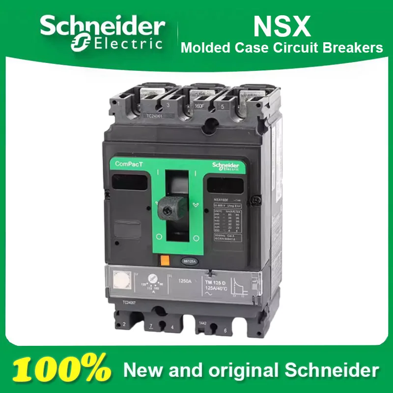 100% New and Original Schneider Electric NSX100F/160F/250F/400F/630F 3P Fixed Molded Case Circuit Breaker